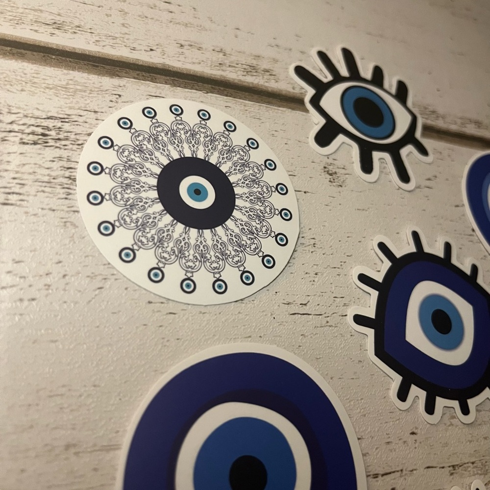 ❤️3/$10(10)Evil eye protection stickers - Picture 2 of 3